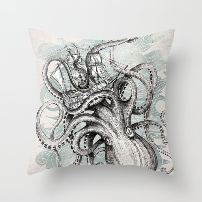 The Baltic Sea - Kraken Throw Pillow