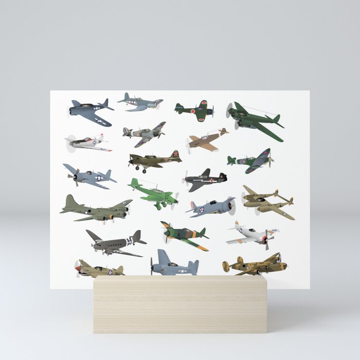 Various WW2 Planes Mini Art Print
