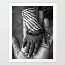 Blessings-Black-and-White-Africa-Photography Art Print