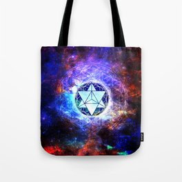 Sacred Geometry Merkaba Abstract Tote Bag