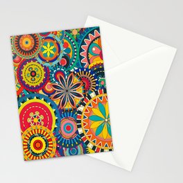 Multicolored Floral Art Stationery Card