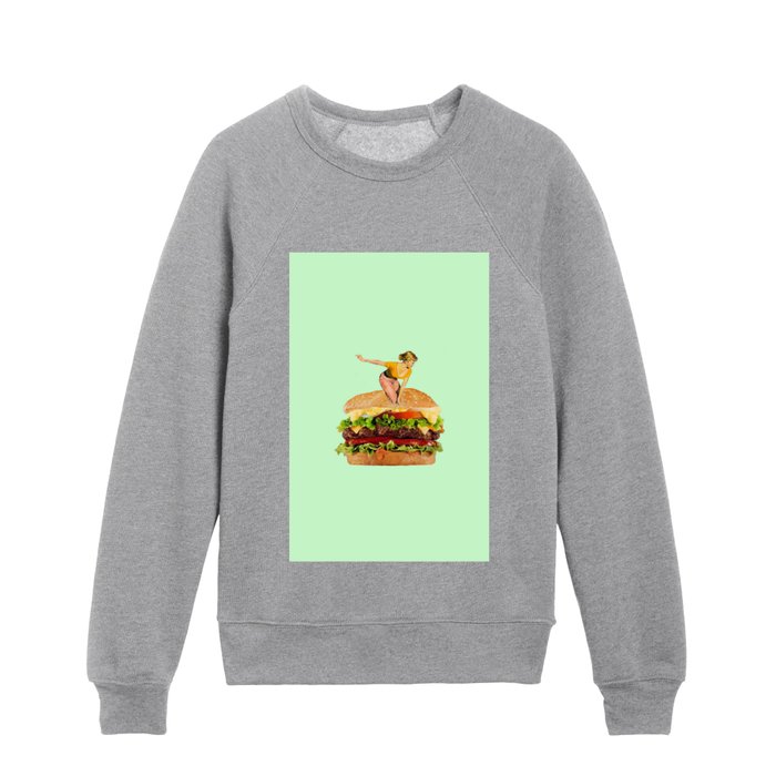 love at first bite 2 lime Kids Crewneck