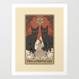 Two of Pentacles Art Print