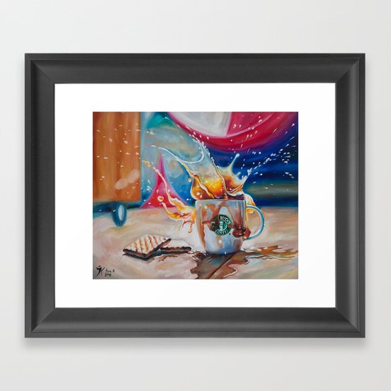 Coffee Splash! Framed Art Print