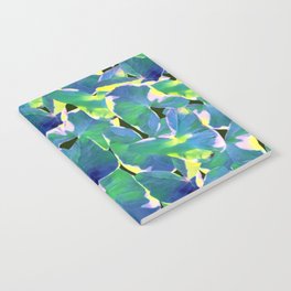 Caladium Bicolor leaves Pattern Art Print Notebook