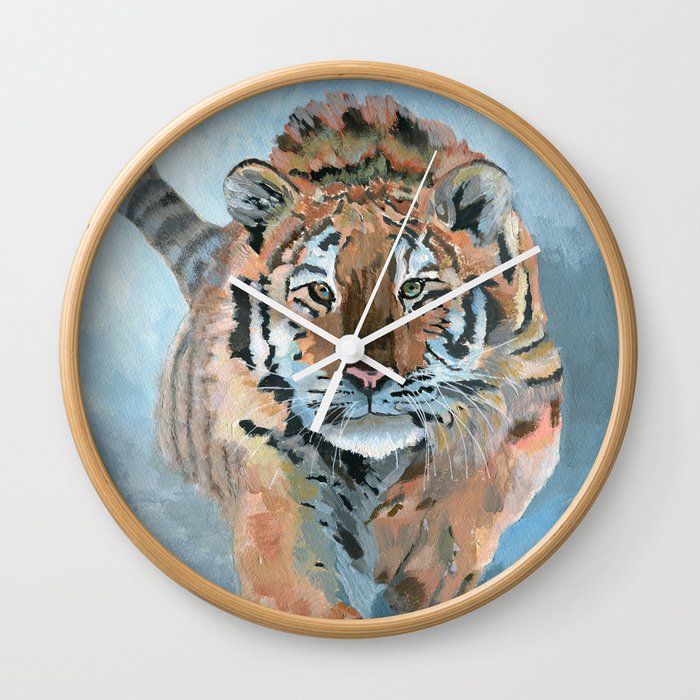 Snow tiger Wall Clock