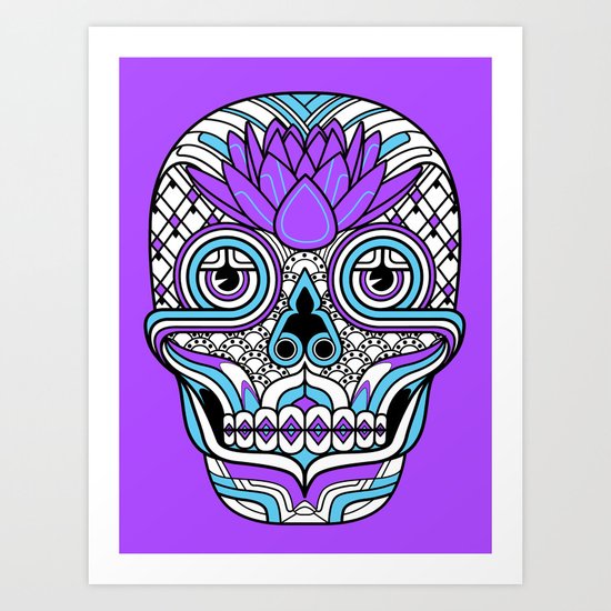 Lotus Skull Art Print