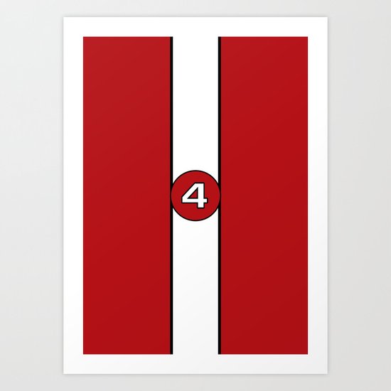 RACING COLOURS- FERRARI Art Print