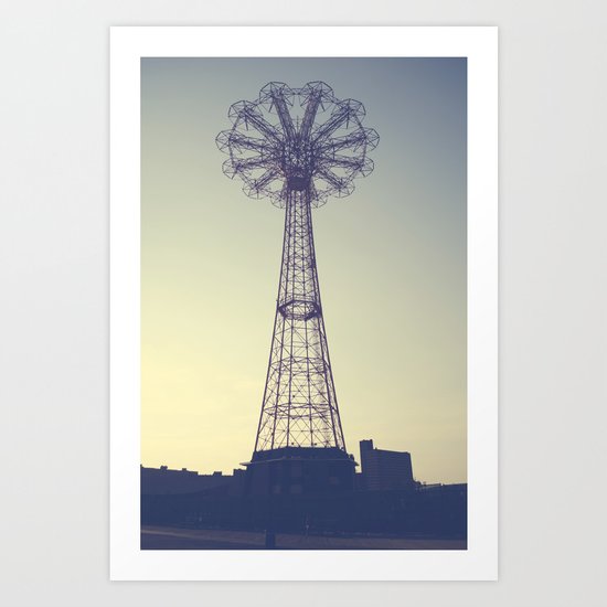 Coney Island Carnival Ride Art Print