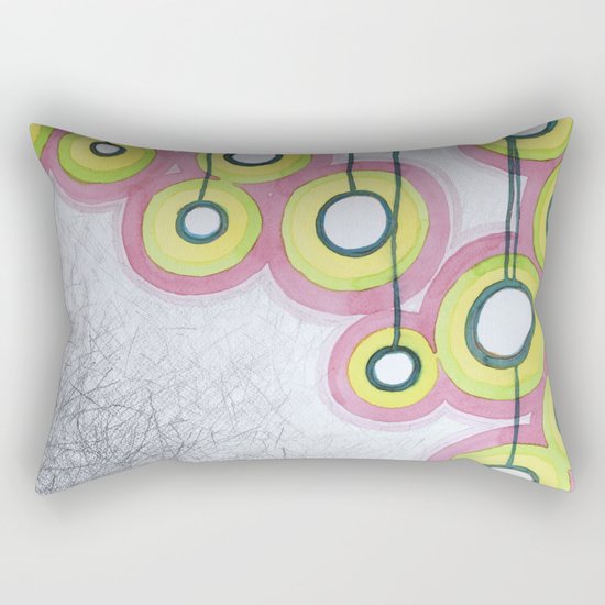 Hanging Light Bulbs Rectangular Pillow