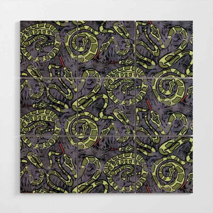 Hissterical Snakes Wood Wall Art
