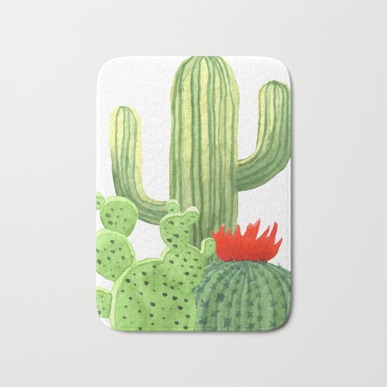 Perfect Cactus Bunch Bath Mat