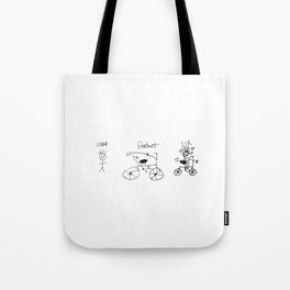 UX/UI Bike Sketch - User Experience Rocks Tote Bag