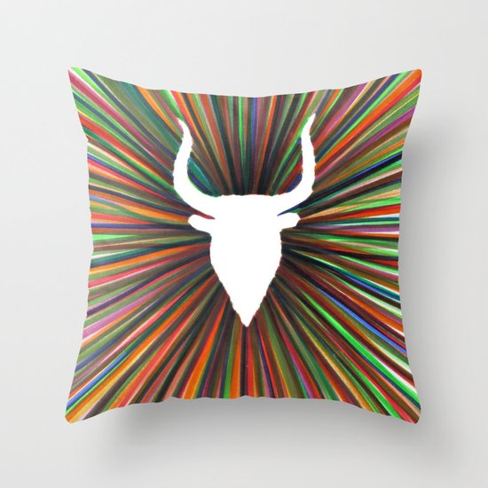 bull radiant color Throw Pillow