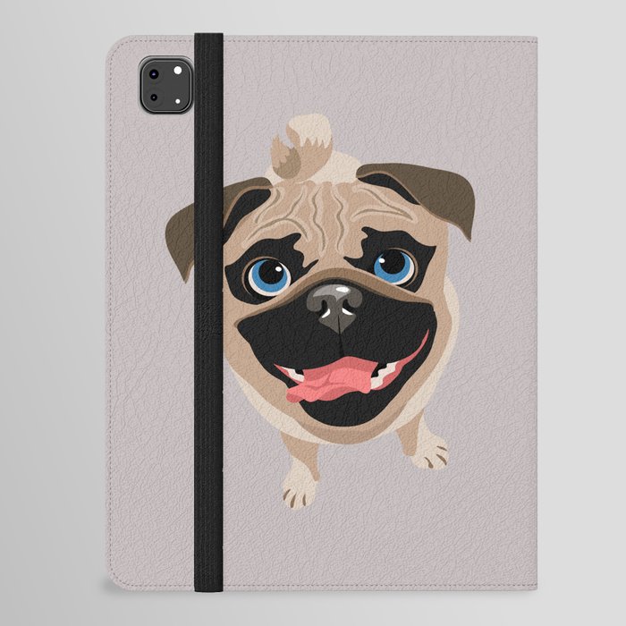 Funny Pug Dog iPad Folio Case