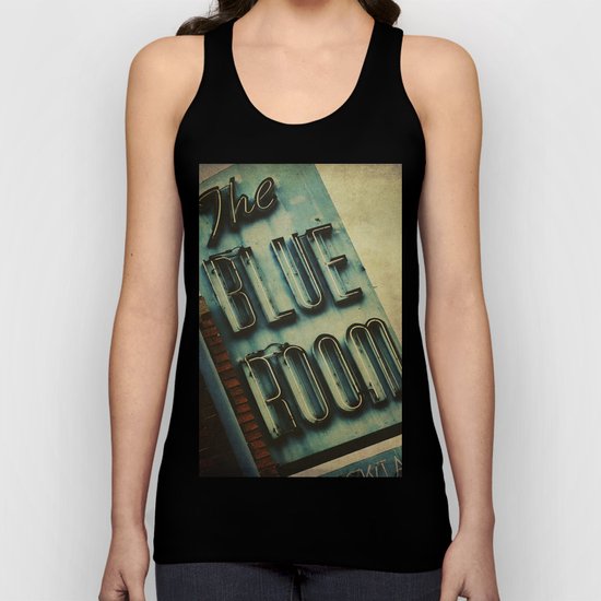Blue Room Neon Sign Unisex Tank Top