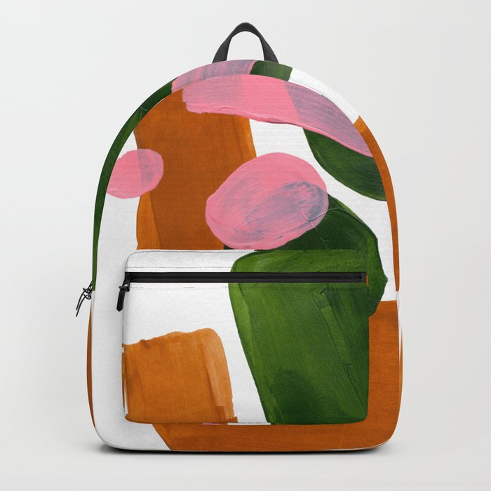 olive green pink backpack