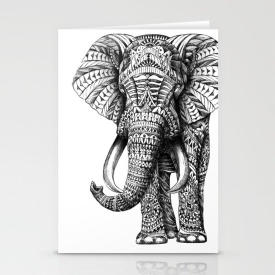 Ornate Elephant Stationery Cards