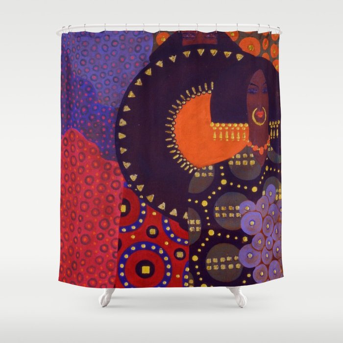 African American Masterpiece 'Nubian Queens' by Vittorio Zecchin Shower Curtain