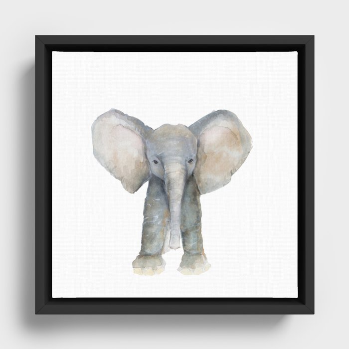 Baby Elephant  Framed Canvas