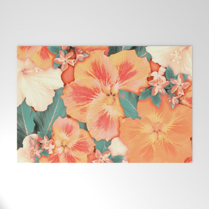 Aloha Orange Sherbet Welcome Mat