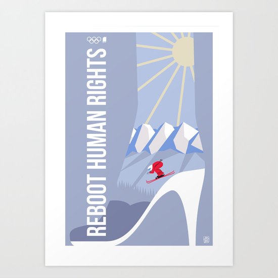 Winter games Art Print