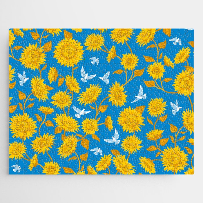 Sunflowers floral. For Ukraine. Jigsaw Puzzle