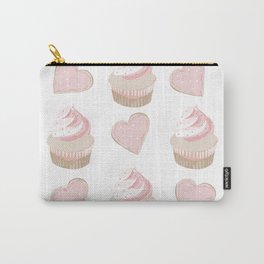 Pink Pastry Pattern  Carry-All Pouch | Pastry, Valentines, Ink, Kitchen, Illustration, Cookie, Graphic Design, Digital, Pattern, Children 