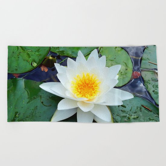 Water Lily Beach Towel
