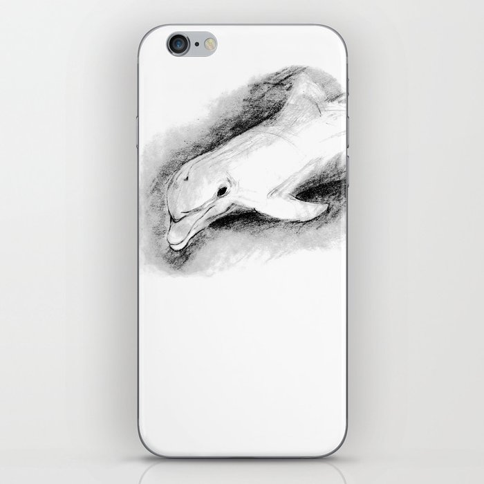 white dolphin iPhone Skin