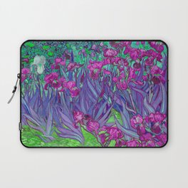 Vincent Van Gogh Irises Painting Violet Fuchsia Palette Laptop Sleeve