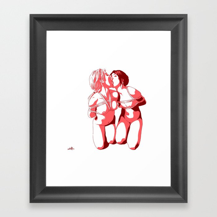 Love tied Framed Art Print