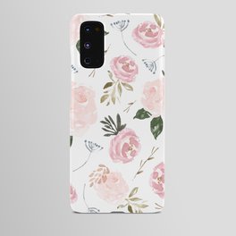 Vintage Floral Blossom - Pink Watercolor Florals Android Case