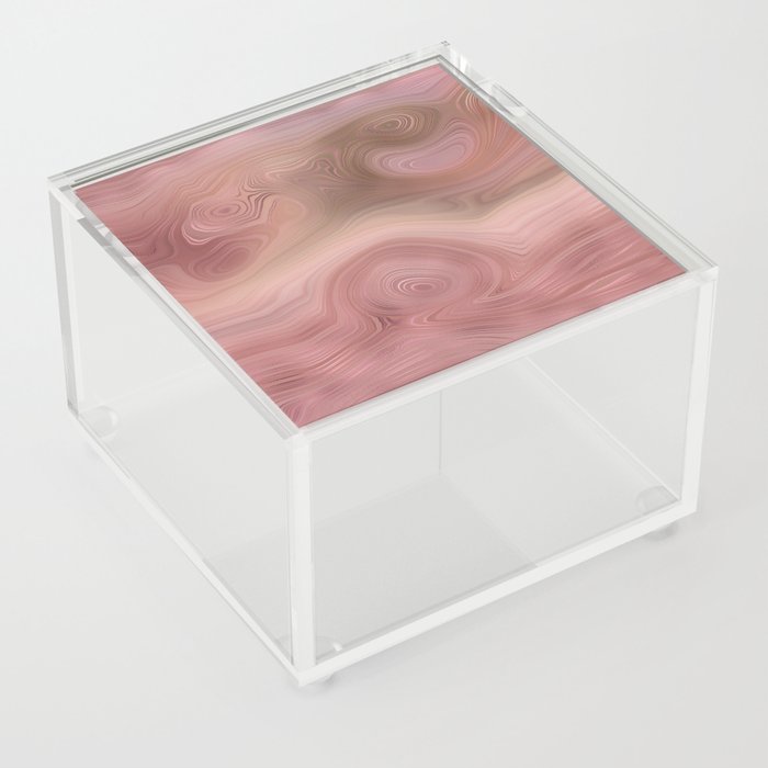 Rose Gold Agate Geode Luxury Acrylic Box