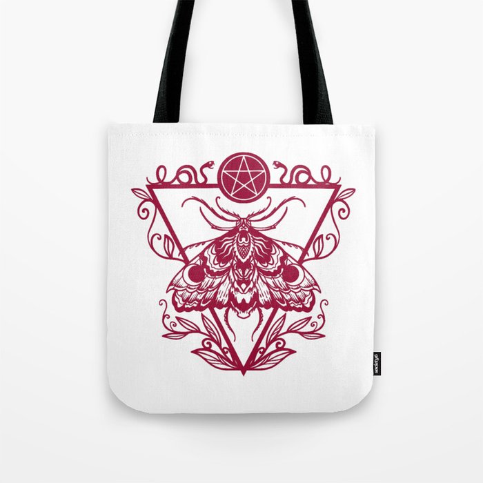 Moth & Pentagram Art Tote Bag