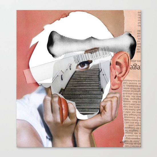 Audrey 3 Collage Canvas Print