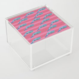 Orca Whale Pink Stripes  Acrylic Box