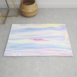 Pink Flame Translucent Area & Throw Rug