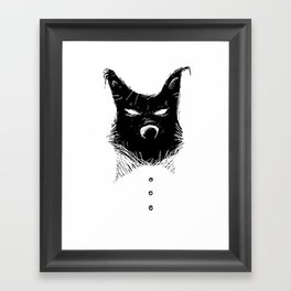 Button Wolf Framed Art Print