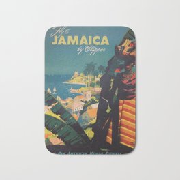 Fly to Jamaica Placard Bath Mat | Affiche, Tourism, Decor, Bejanntmachung, Aushang, Caraibes, Travel, Placard, Caribique, Reisgids 