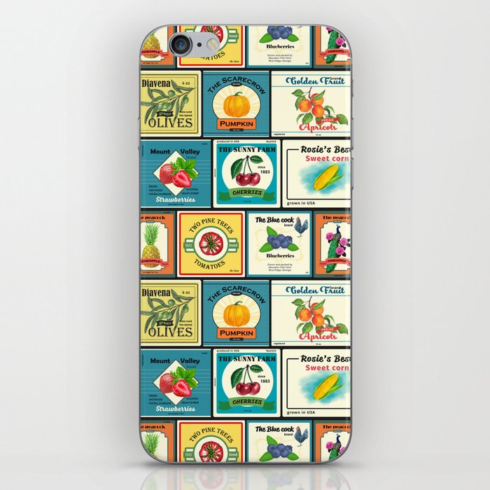 Vintage canned goods-Fruit labels iPhone Skin