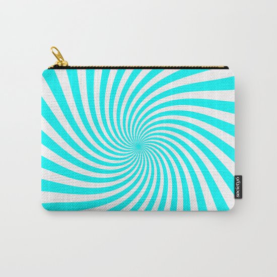 Swirl (Aqua Cyan/White) Carry-All Pouch