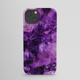 Purple Amethyst Crystals iPhone Case