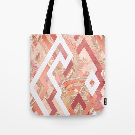 Pink Geometrics Tote Bag