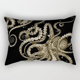 Octopsychedelia Sepia Rectangular Pillow