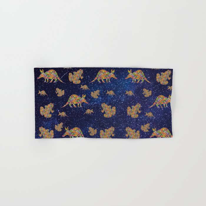 Hippie Aardvarks and Frogs in Outer Space Hand & Bath Towel