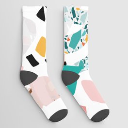 Mixed Mess I. / Collage, Terrazzo, Colorful Socks