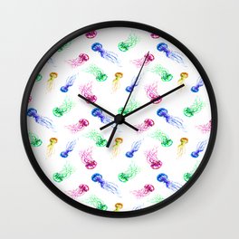  colorful jellyfish pattern and sea creature Wall Clock