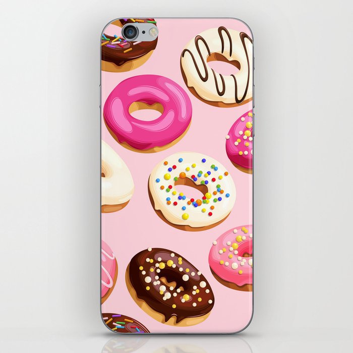 Doughnuts Confectionery Pink Chocolate iPhone Skin