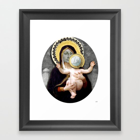 Euronna Madonna Collage Framed Art Print